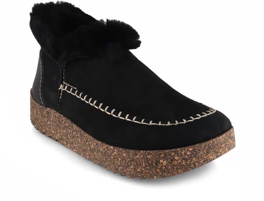 Tuffeln� Pantofole da donna in montone �Accoglienti�, Nero