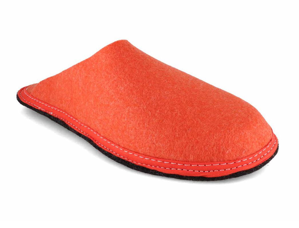 Tuffeln Pantofole vegane realizzate in fibra vegetale �Pfilz�, Arancione
