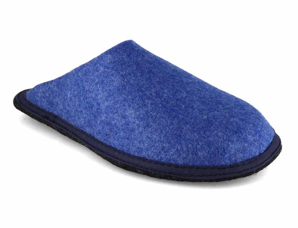 Tuffeln Pantofole vegane realizzate in fibra vegetale �Pfilz�, Blu scuro