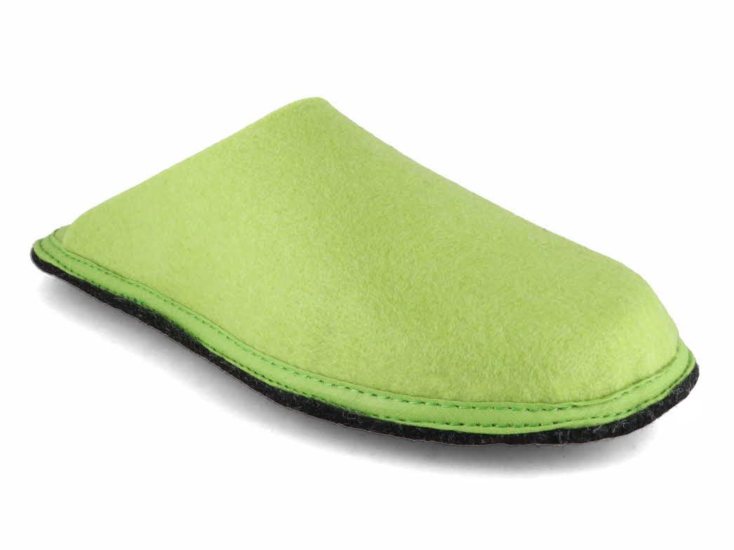 Tuffeln Pantofole vegane realizzate in fibra vegetale �Pfilz�, Lime