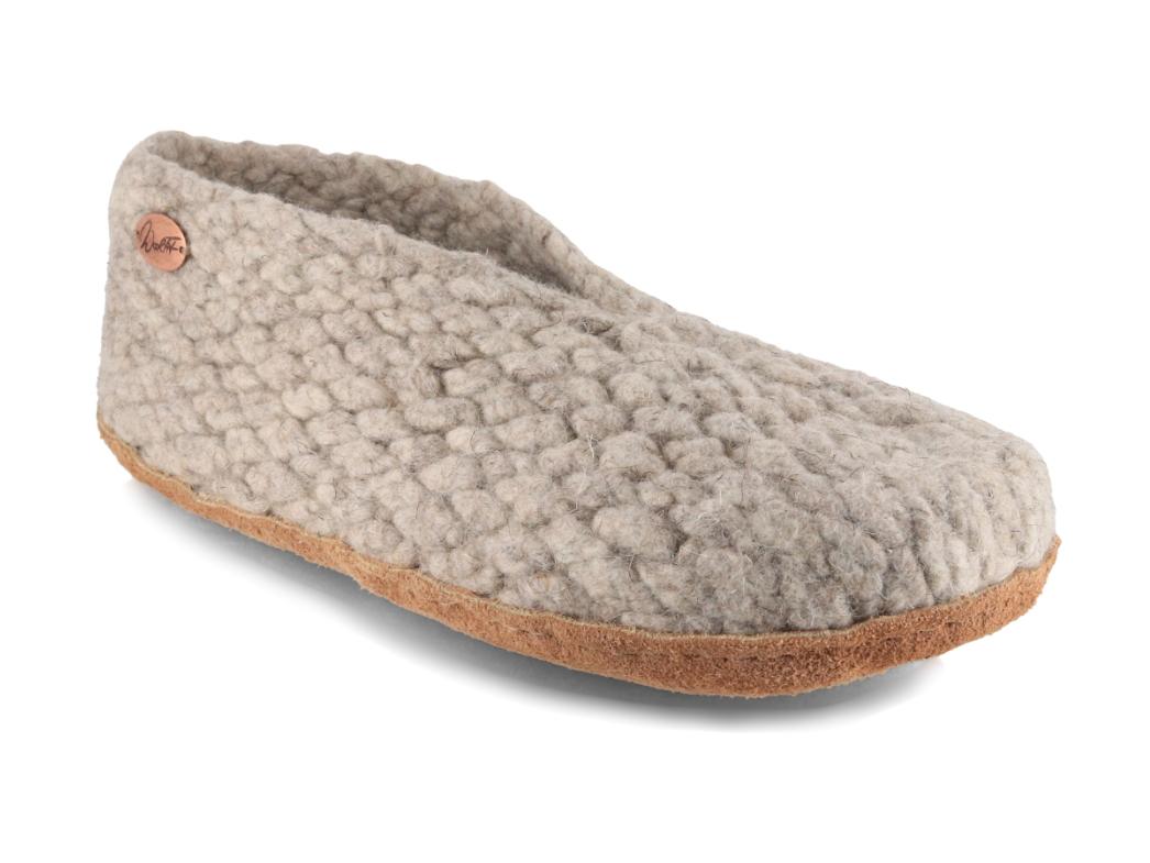 WoolFit� Ciabatte Woolies Tessute a Mano, naturali