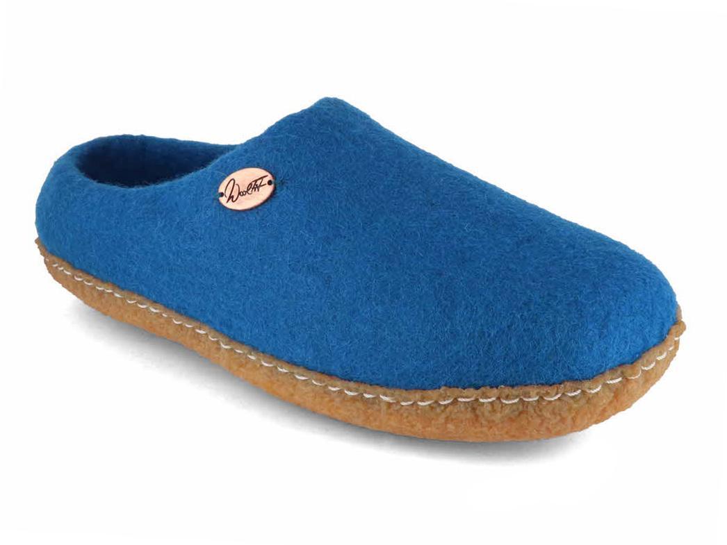WoolFit� Footprint con Suola in Gomma Naturale, Blu