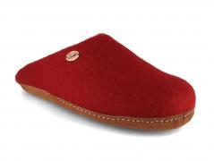Pantofole in feltro WoolFit� senza bordo, Tibet, rosso