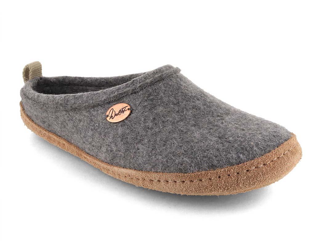 WoolFit� Pantofole Tundra Sostenibili in Feltro, grigio chiaro