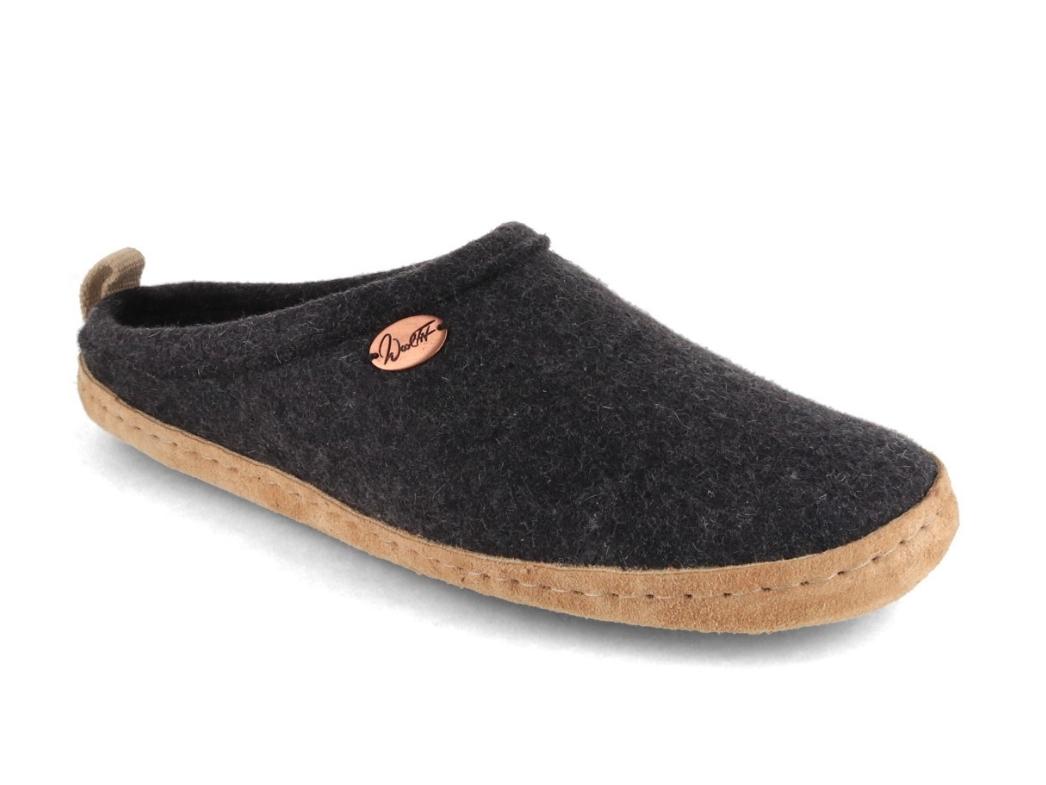 WoolFit� Pantofole Tundra Sostenibili in Feltro, grigio scuro