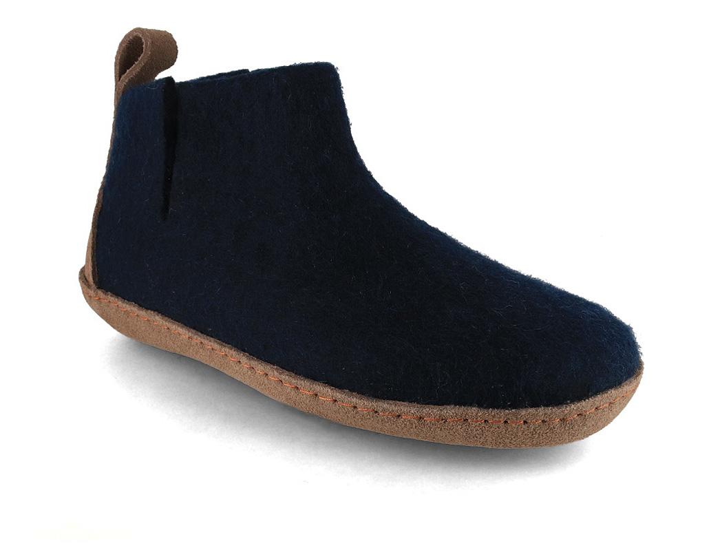 WoolFit� Pantofole alte in feltro Yeti, blu