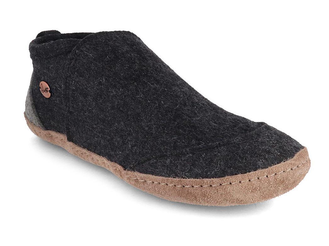 WoolFit� Pantofole in feltro Taiga, Grigio Scuro