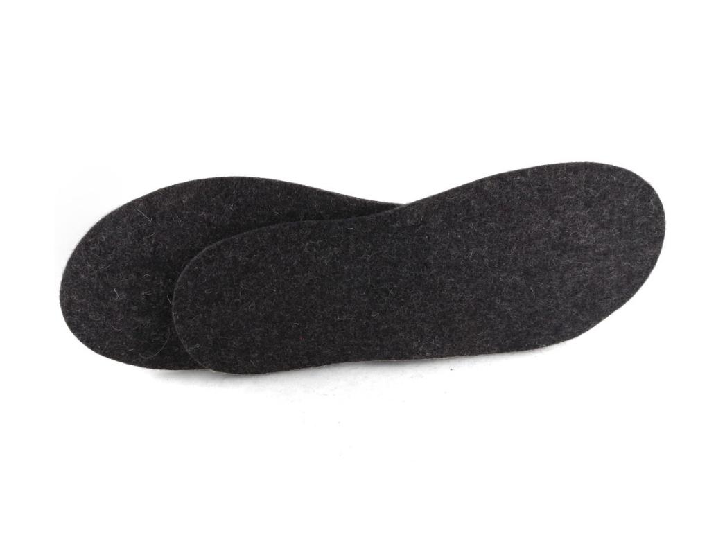 WoolFit� Solette in feltro classiche a due toni, sottopiede intercambiabile, grafite-grigio chiaro
