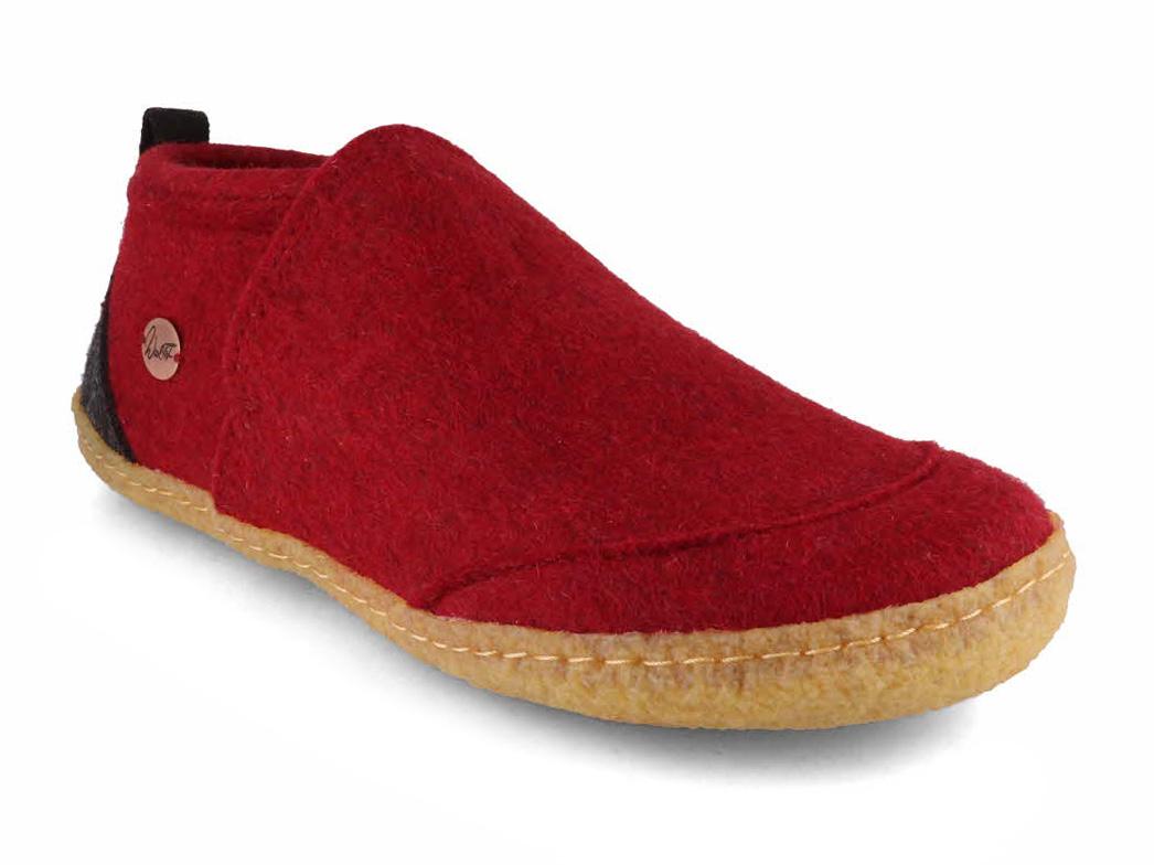 WoolFit� Taiga con Suola in Gomma Naturale, rosso scuro