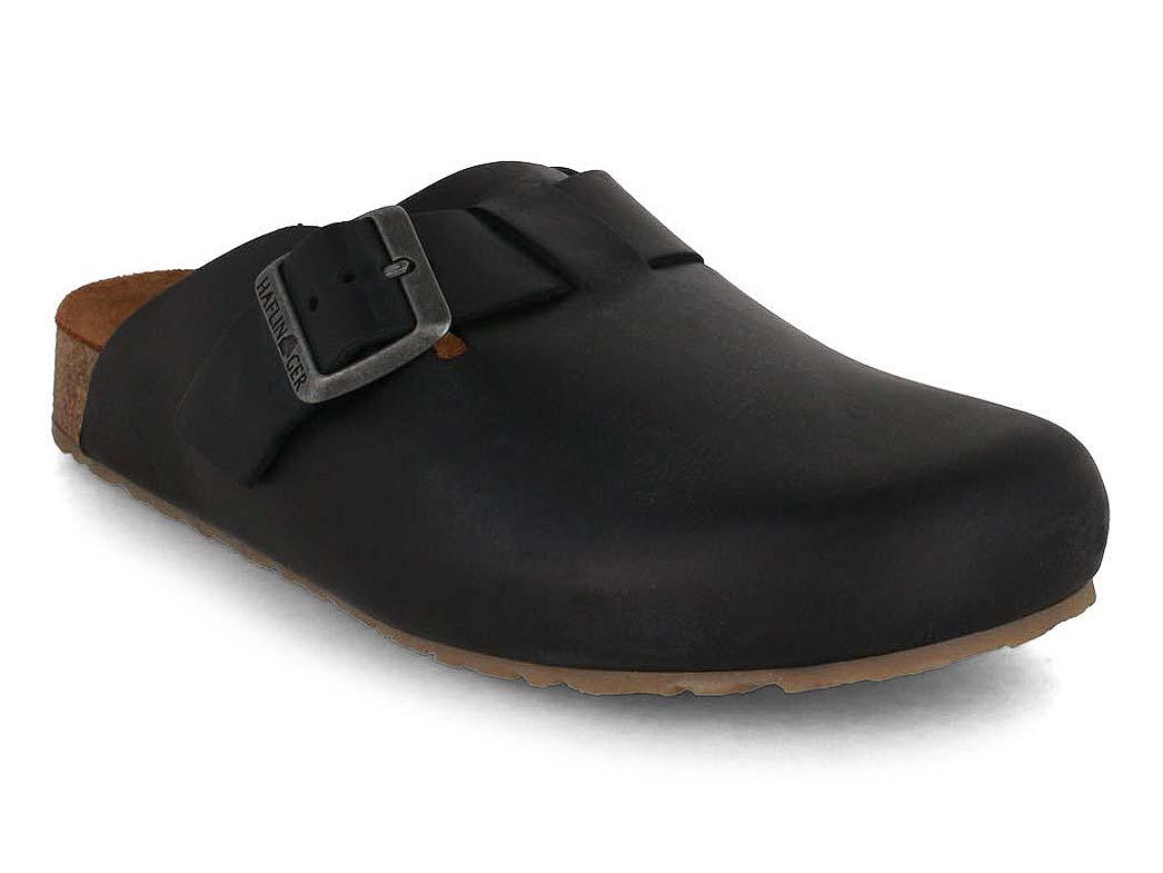 Zoccoli in pelle HAFLINGER Porto, nero
