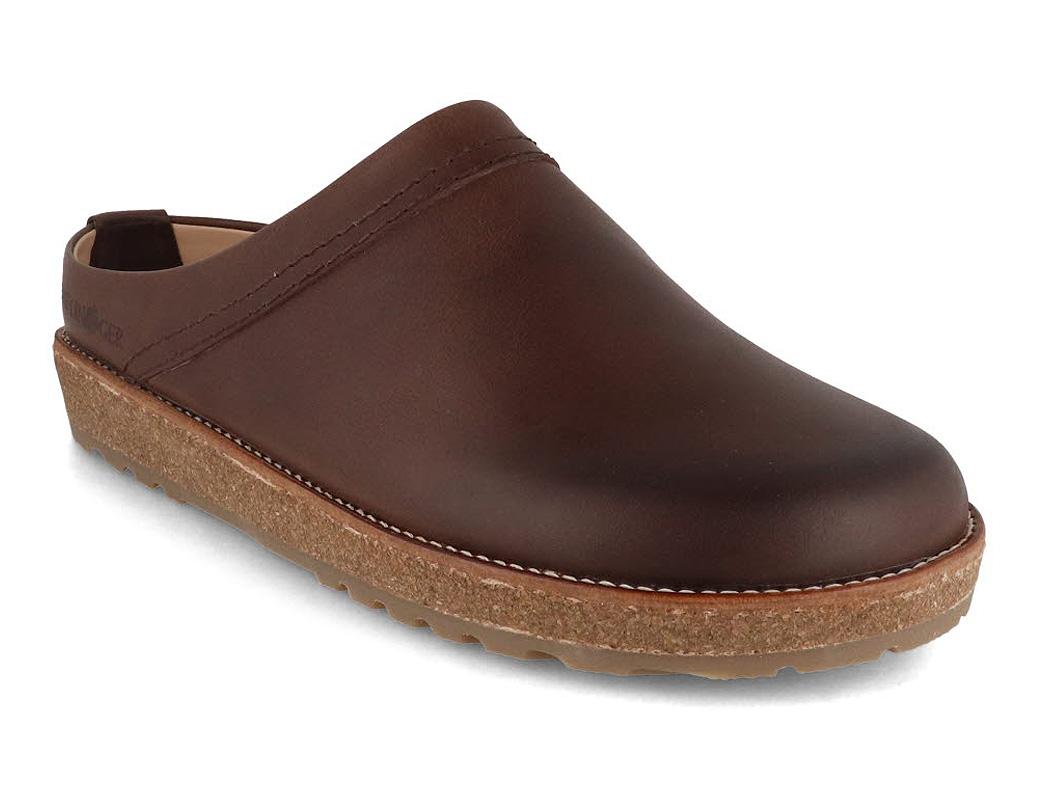 Zoccolo in pelle HAFLINGER Travel Classic, marrone scuro